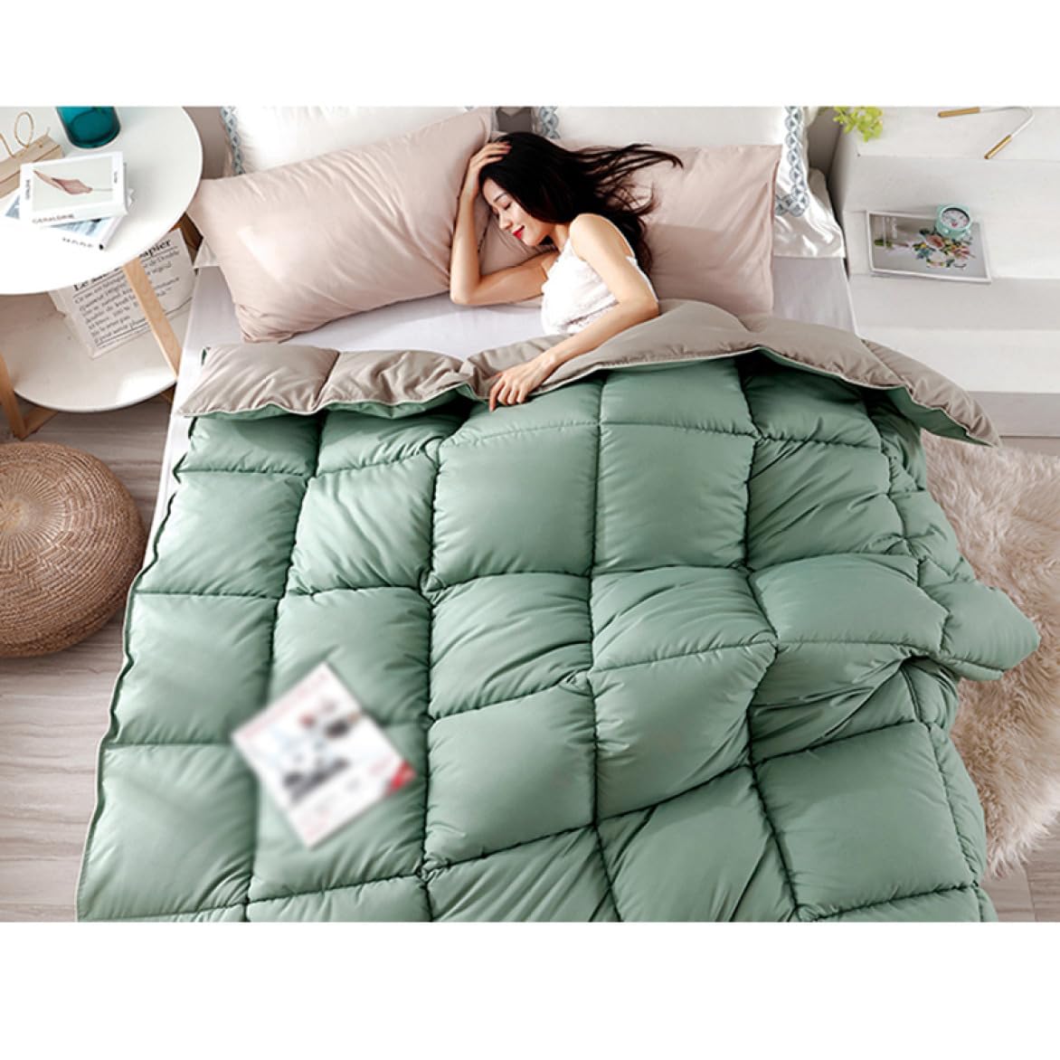 Amazon｜SCTX 臭わない 洗える 人工羽毛 布団 200*2303.5kg シングル